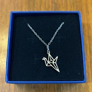 OwlCrate | Six Crimson Cranes Silver Origami Necklace | June 2025 YA Box | NWT